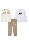 Nike Kids' Sportswear Club T-shirt, Joggers & Vest Set In Multi
