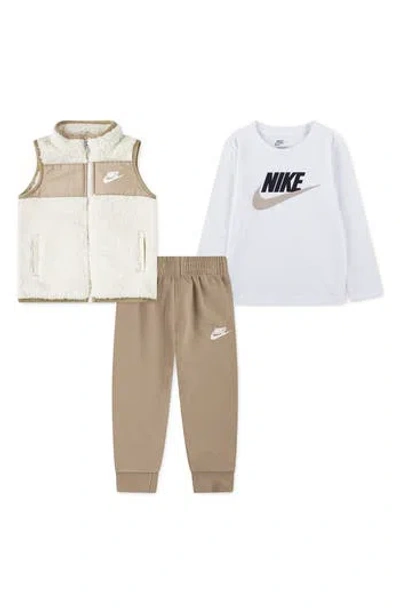 Nike Kids' Sportswear Club T-shirt, Joggers & Vest Set In Multi
