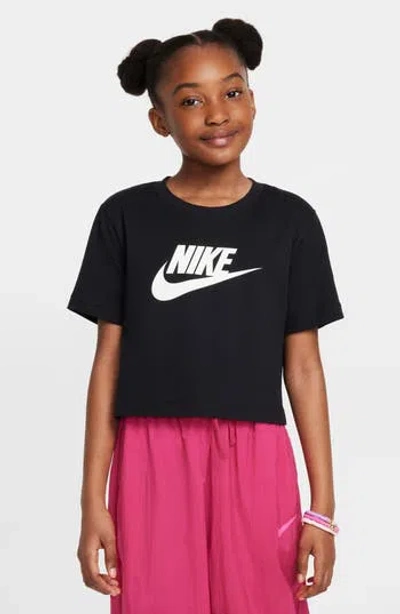 Nike Kids' Sportswear Cotton Graphic T-shirt In Black