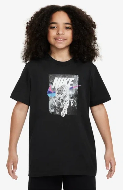 Nike Kids' Sportswear Cotton Graphic T-shirt In Black