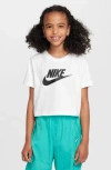 Nike Big Kid Girls Crew Neck Short Sleeve Regular Fit Graphic T-shirt In White