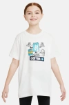 Nike Kids' Sportswear Cotton Graphic T-shirt In White