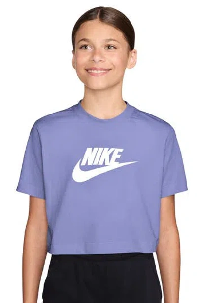 Nike Kids' Sportswear Cotton Graphic T-shirt In Brown