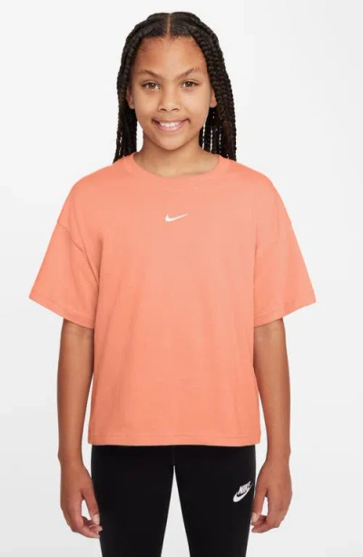 Nike Kids' Sportswear Cotton T-shirt In Apricot Agate