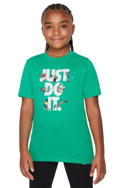 Nike Kids' Sportswear Cotton T-shirt In Green