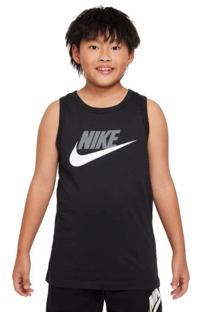 Nike Kids' Sportswear Cotton Tank Top In Black