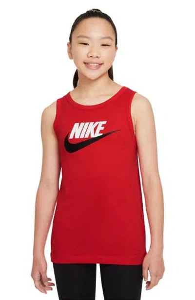 Nike Kids' Sportswear Cotton Tank Top In University Red