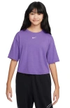 Nike Kids' Sportswear Dri-fit One T-shirt In Black Raspberry/ White