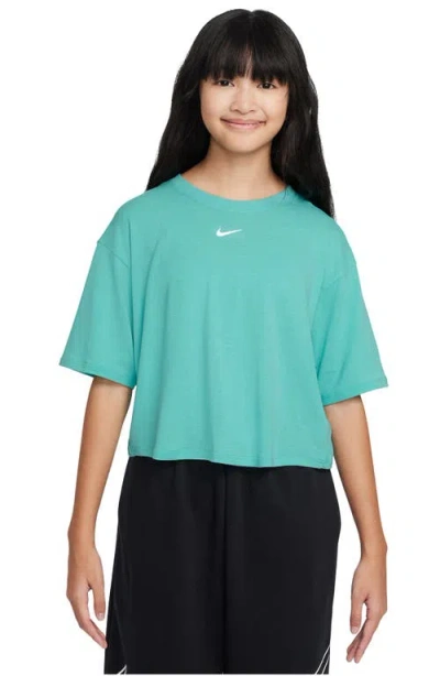 Nike Kids' Sportswear Dri-fit One T-shirt In Green Frost/ White