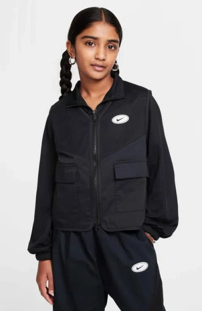 NIKE NIKE KIDS' SPORTSWEAR DRI-FIT PERFORMANCE ZIP-UP JACKET