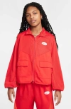 Nike Women's  Sportswear Girls' Jacket In University Red/light Crimson