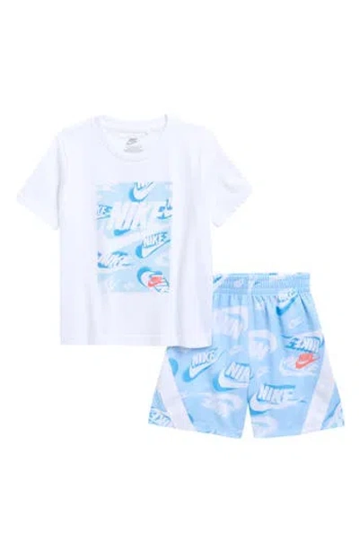 Nike Kids' Sportswear Dri-fit T-shirt & Mesh Shorts Set In Multi