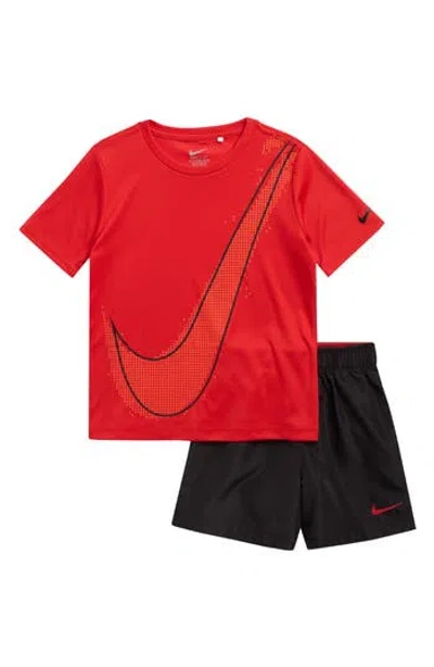 Nike Kids' Sportswear Dri-fit T-shirt & Shorts Set In Animal Print