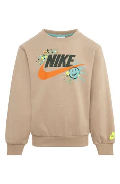 Nike Kids' Sportswear Express Yourself French Terry Sweatshirt In Nude