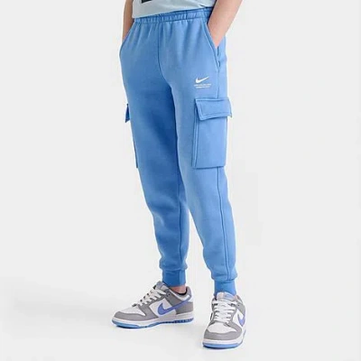 Nike Kids' Sportswear Fleece Cargo Jogger Pants In Beyond Blue