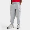 Nike Kids' Sportswear Fleece Cargo Jogger Pants In Wolf Grey