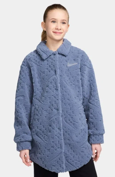 Nike Kids' Sportswear Fleece Jacket In Blue