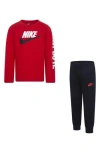 Nike Kids' Sportswear Futura T-shirt & Joggers Set In University Red/black