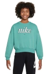 Nike Kids' Sportswear Graphic Sweatshirt In Green Frost/ Vintage Green