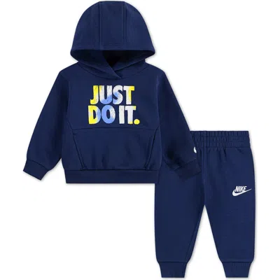 Nike Babies'  Kids' Sportswear Hoodie & Joggers Set In Gold