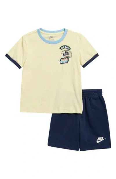 Nike Kids' Sportswear Jersey Graphic T-shirt & French Terry Shorts Set In Multi
