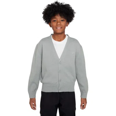 Nike Kids' Sportswear Metro Cardigan In Light Smoke Grey