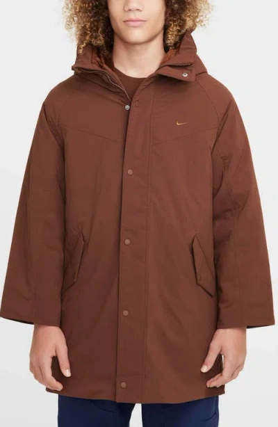 Nike Sportswear Metro Ground Big Kids' Parka In Cacao Wow/light British Tan