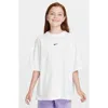 Nike Kids' Sportswear Oversize Cotton T-shirt In White