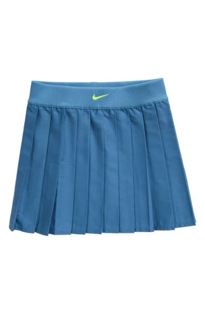 Nike Kids' Sportswear Pleated Skirt In Aegean Storm/ Volt