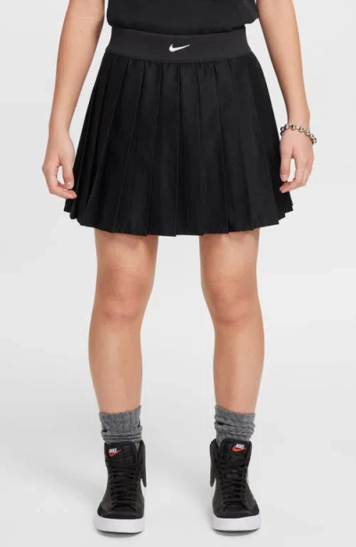 Nike Kids' Sportswear Pleated Skirt In Black/ White