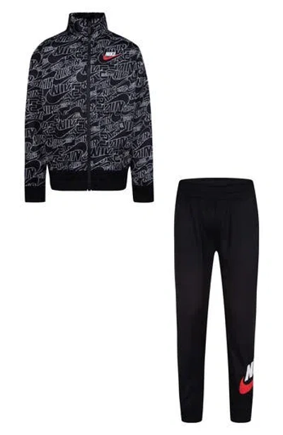 Nike Kids' Sportswear Read Tricot Jacket & Pants Set In Black