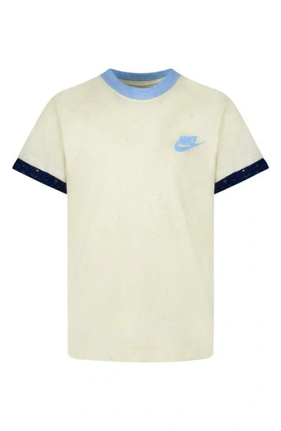 Nike Sportswear Little Kids' Graphic Ringer T-shirt In Yellow