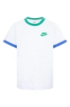 Nike Boys' Nep Ringer Short Sleeve Tee - Little Kid In White