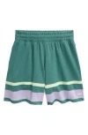 Nike Kids' Sportswear Stripe Shorts In Bicoastal/ Hydrangeas/ Green