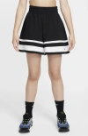 Nike Kids' Sportswear Stripe Shorts In Black/ White/ White