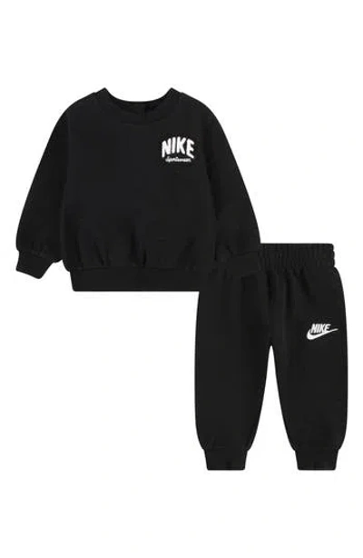 Nike Babies'  Kids' Sportswear Sweatshirt & Sweatpants Set In Black