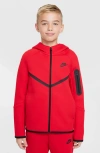 Nike Kids' Sportswear Tech Fleece Full Zip Jacket In Red
