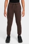 Nike Sportswear Tech Fleece Big Kids' Jogger Pants In Baroque Brown/black/black