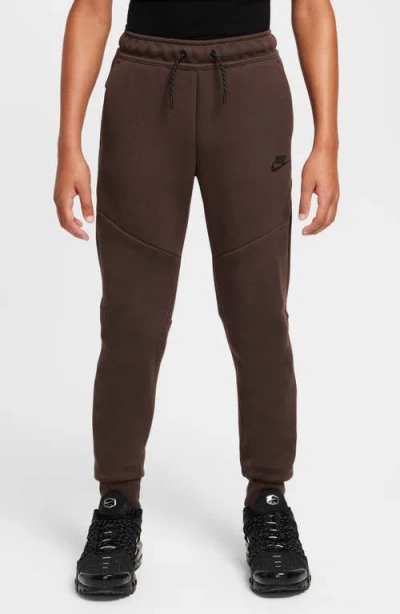 Nike Sportswear Tech Fleece Big Kids' Jogger Pants In Baroque Brown/black/black