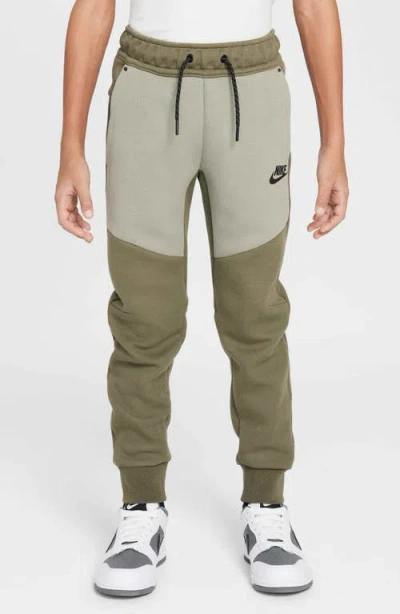 Nike Kids' Sportswear Tech Fleece Joggers In Medium Olive/army/black