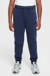 Nike Sportswear Tech Fleece Big Kids' Jogger Pants In Obsidian Heather/black