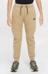 Nike Sportswear Tech Fleece Big Kids' Jogger Pants In Parachute Beige/black/black