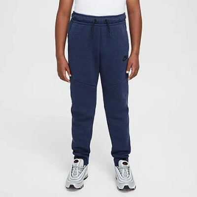 Nike Kids' Sportswear Tech Fleece Reflective Jogger Pants In Obsidian Heather/black/black