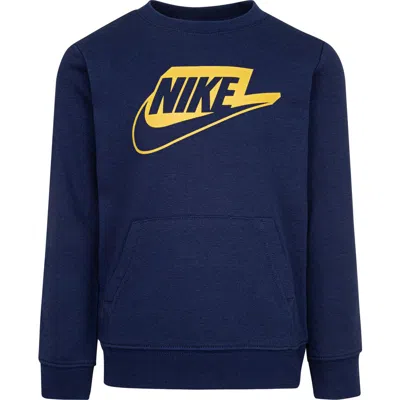 Nike Kids' Sportwear Club Futura French Terry Sweatshirt In Blue