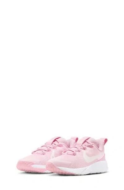Nike Kids' Star Runner 4 Nn Gs Sneaker In Pink Foam/white/white