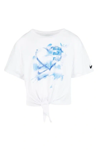 Nike Kids' Summer Daze Heart Knot Graphic T-shirt In White