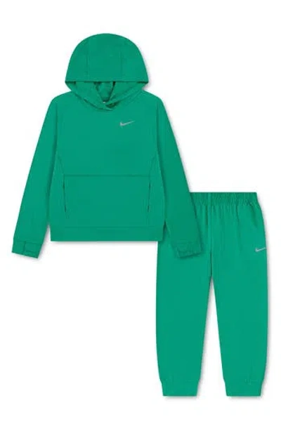 Nike Kids' Sunset Knit Hoodie & Pants Set In Green