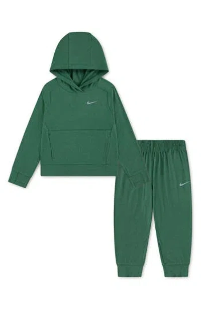 Nike Kids' Sunset Knit Hoodie & Pants Set In Green