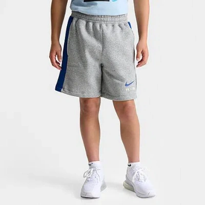 Nike Kids' Swoosh Air Fleece Shorts In Dark Grey Heather