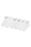 Nike Kids' Swoosh Cushioned Quarter Socks In White